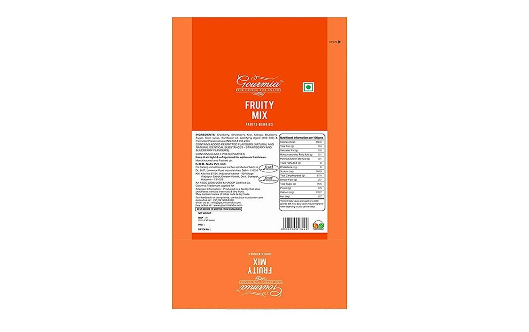 Gourmia Fruity Mix, Fruits-Berries   Pack  200 grams